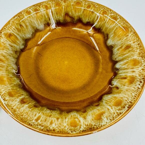 2 Vintage 1960s Canonsburg Pottery Butterscotch Ironstone Dessert Bowls 6" small - Picture 2 of 7